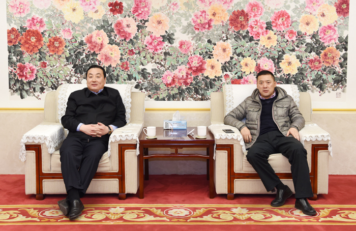 河北国源房地产公司总经理彭衍钧、绿城石家庄诚园项目副总经理秦嗣华一行到集团考察交流(图1)