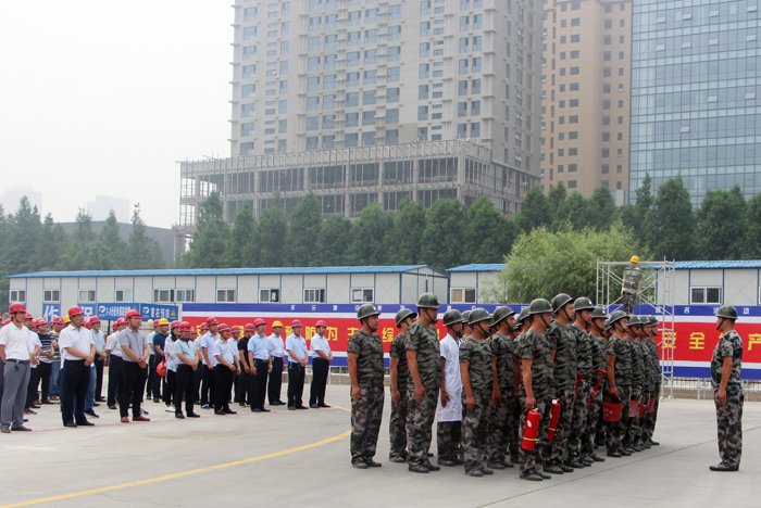 临沂市建设系统应急救援演练现场会在集团施工现场举行(图2)