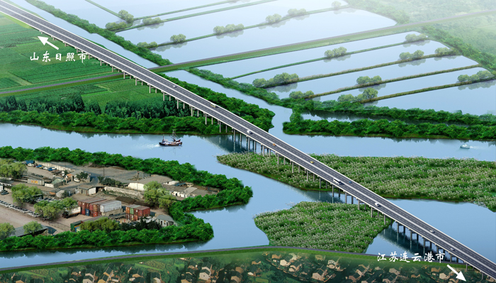 204国道赣榆段龙王河跨海大桥(图1)