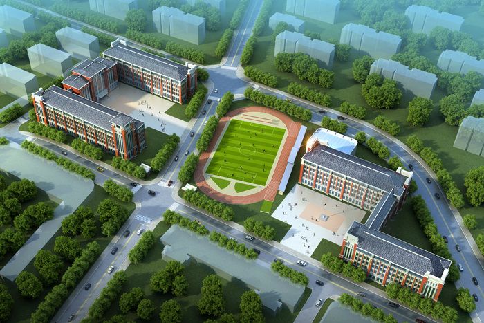 临沂市第八中学景观绿化工程(图1)