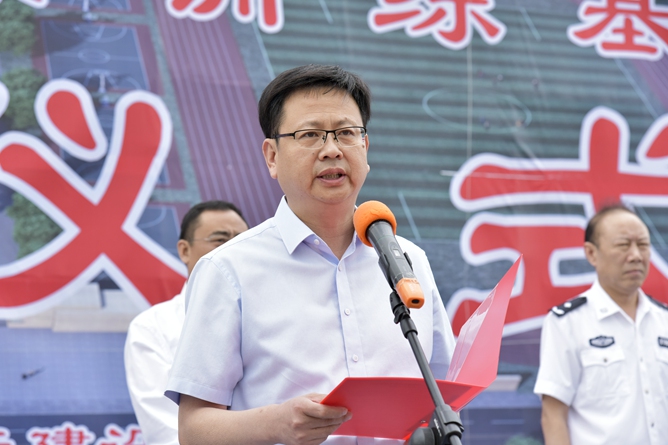 六公司承建的临沂市人民警察训练基地工程举行奠基仪式(图1)