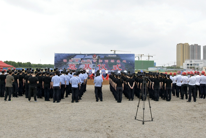 六公司承建的临沂市人民警察训练基地工程举行奠基仪式(图2)