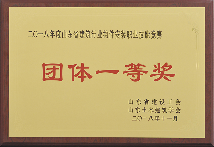 山东省建筑行业构件安装职业技能竞赛团体一等奖(图1)