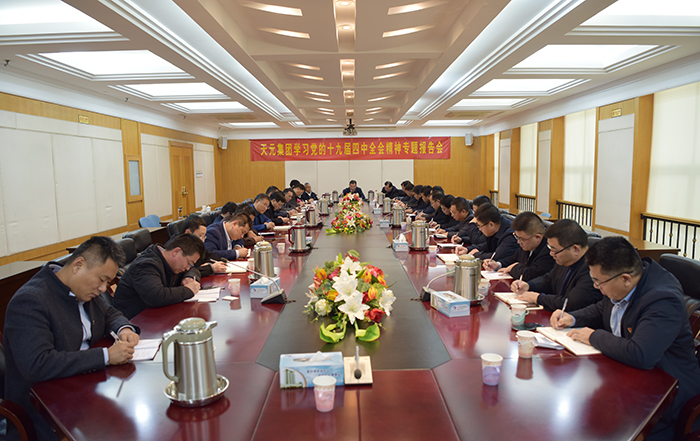 天元集团召开学习党的十九届四中全会精神专题报告会(图1) 天元集团召开学习党的十九届四中全会精神专题报告会(图1)