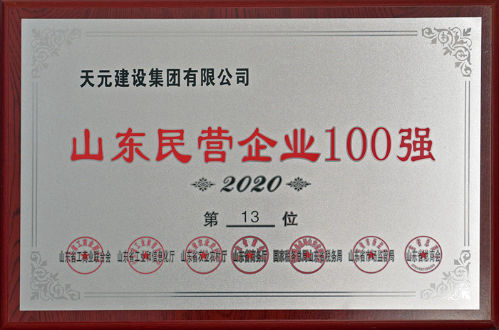 2020年山东民营企业100强(图1)